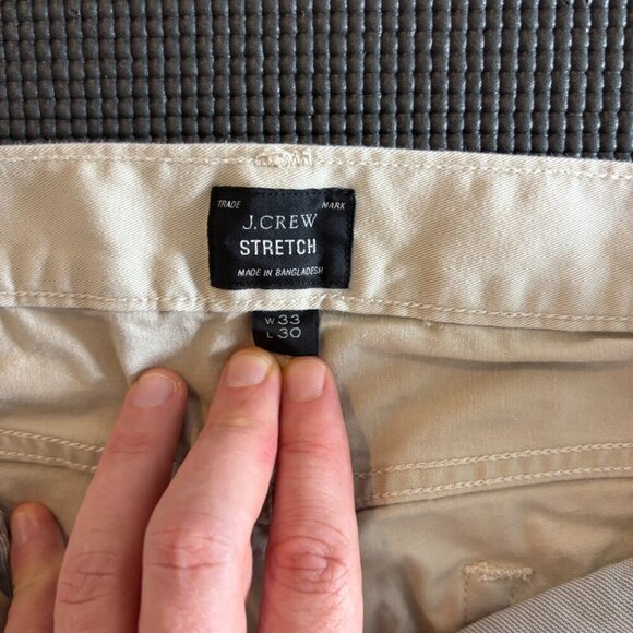 J.Crew 484 Slim-Fit 5-Pocket Stretch Chino Pants, Light Beige/Tan (33W 30L) - Picture 3 of 7